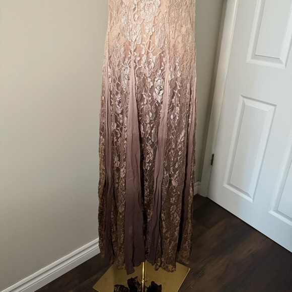 Vintage Fairycore  lace ombré maxi dress M - Picture 4 of 7